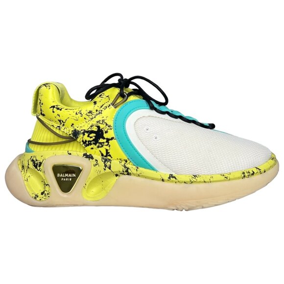 Balmain B Runner Platform Marble Print Sneaker